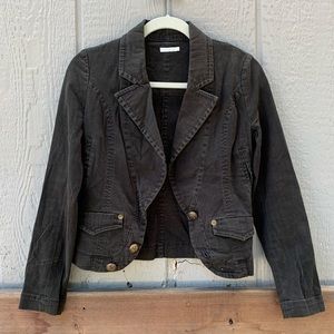 CE2 dark green slightly cropped blazer jacket